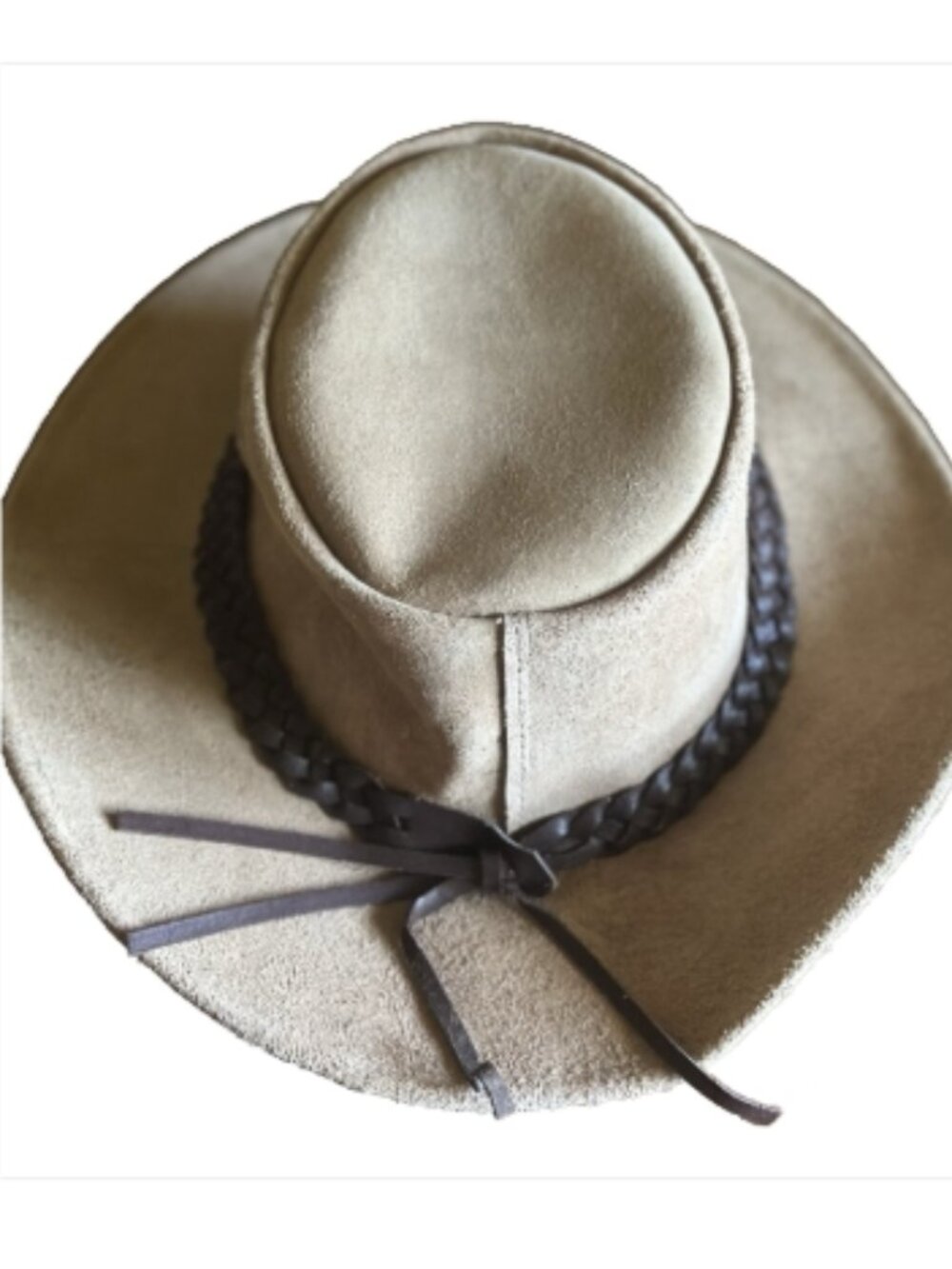 🤠 Oztrala Premium Leather Collection Tan Outback Hat Size S Western Cowboy